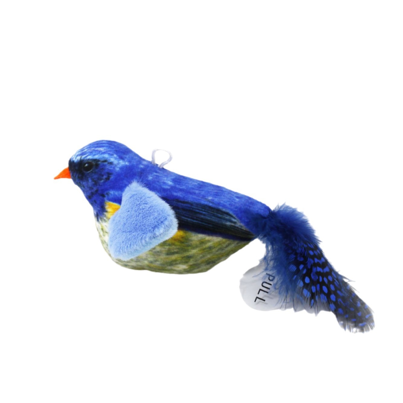 Interactive Hanging Bird Sound Plush Toy for Cats – Simulation Chirping Pet Toy with Elastic String