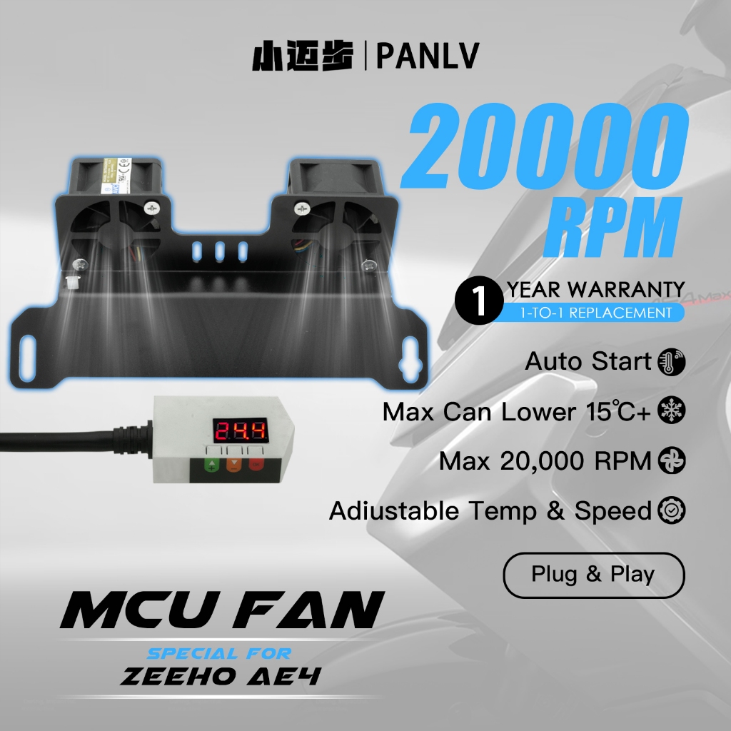 【PROMO】MICROOSTEP MCU Cooling Fan for ZEEHO AE4 | 20000RPM Turbo Fan 15℃ Rapid Cooling | Auto/Manual