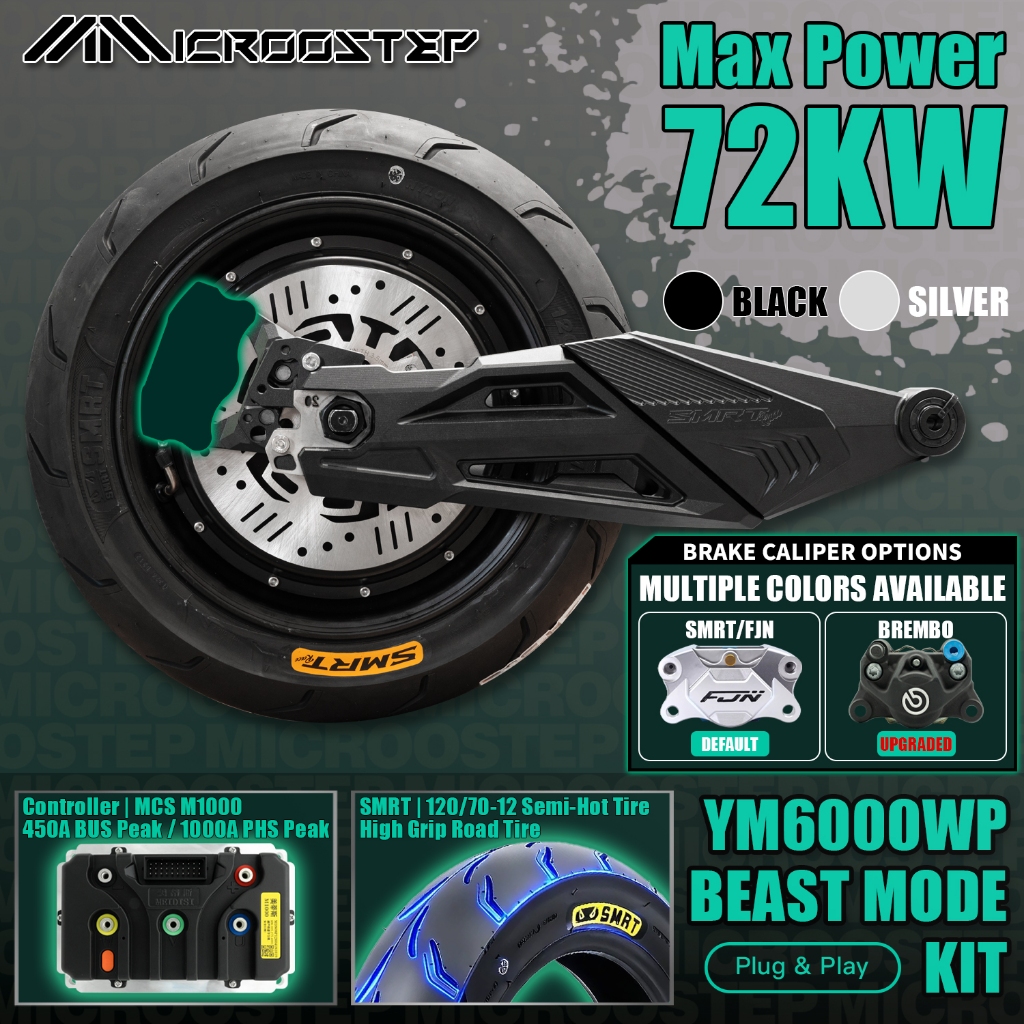 【Deposit only】ZEEHO AE4 Performance Upgrade Kit 6000WP | YUMA Hub Motor M1000 Controller SMRT Rear S