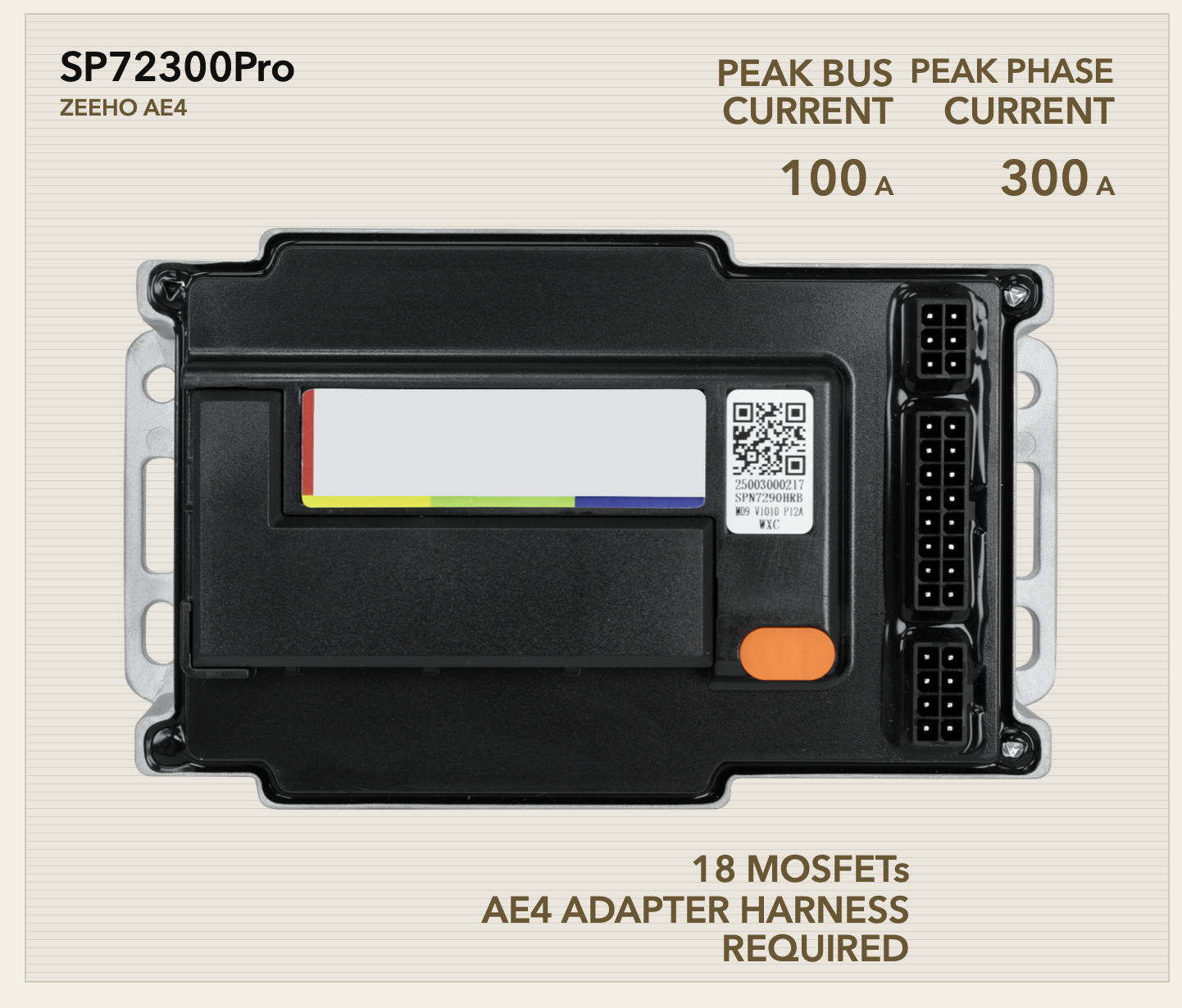 【PROMO】ZEEHO AE4 Controller SP72300PRO｜Plug & Play｜90km/h+ Speed｜300A Phase Current｜1-Year Replaceme