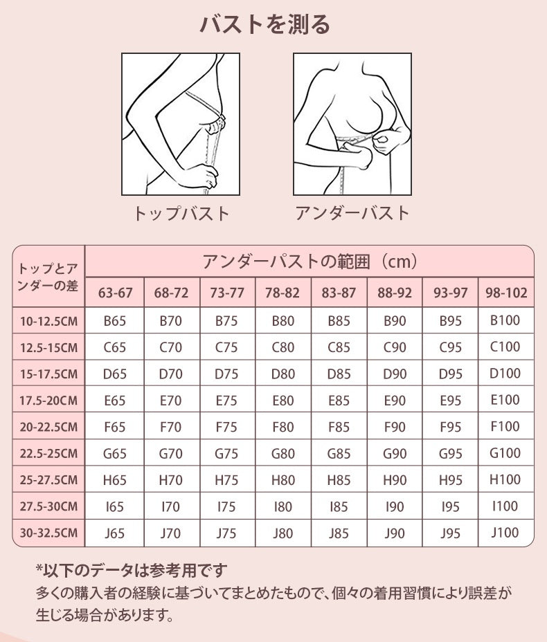 小さく見せるブラ バストを測る VEIMIA