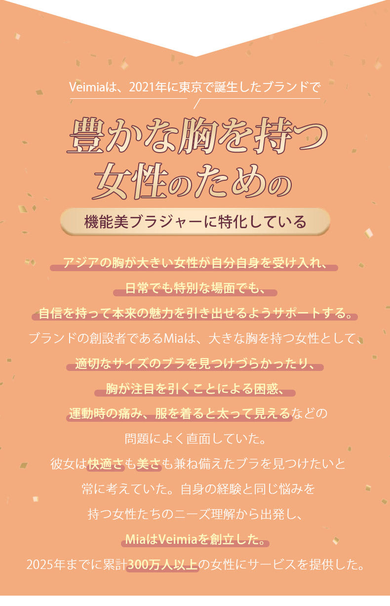 ナイトブラ 豊かな胸を持つ女性のため VEIMIA