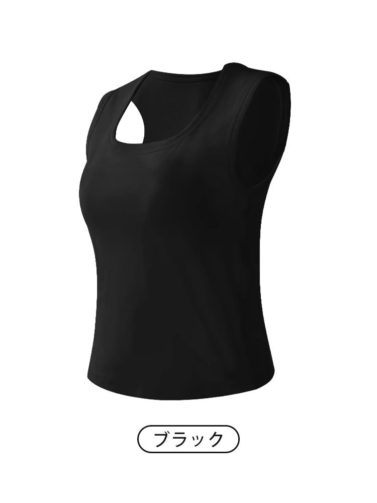 タンク トップ ブラック VEIMIA