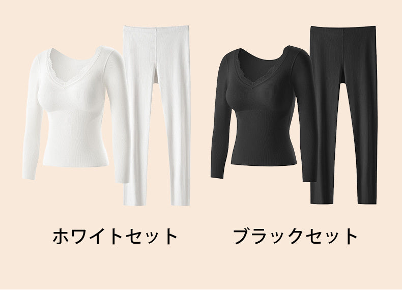 あったかインナー ホワイトセット&ブラックセット ヴェーミア
