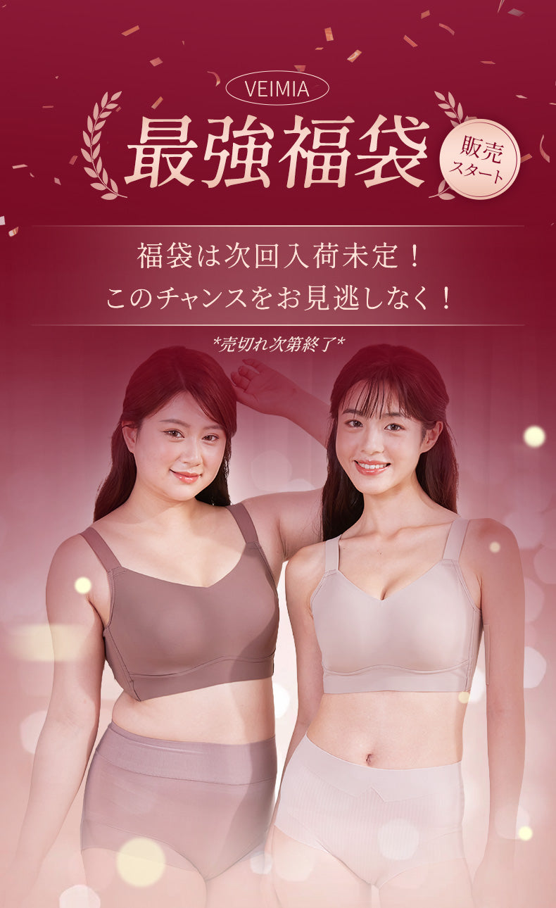 小さく見せるブラ シームレス 福袋VEIMIA
