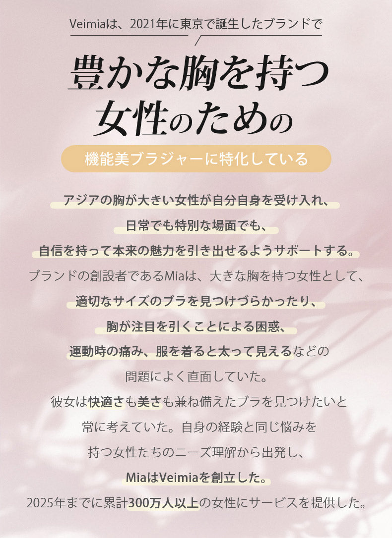 レースブラ 豊かな胸を持つ女性のための ヴェーミア