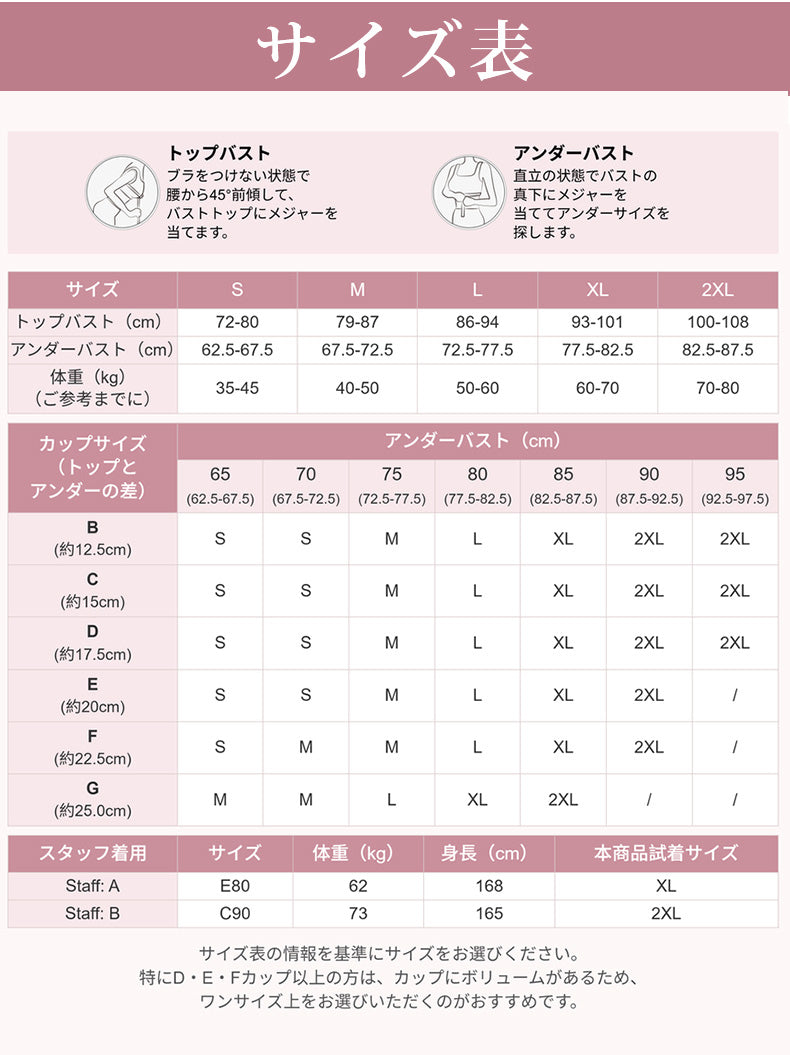 スポーツブラ サイズ選び VEIMIA