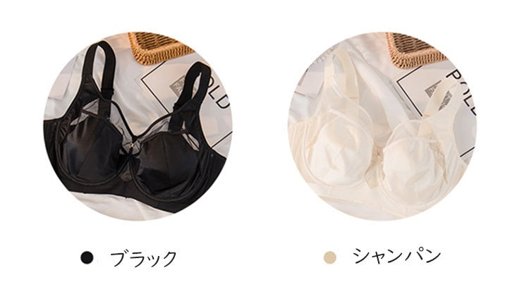 ブラジャー 小さく見せる ブラック&シャンパン VEIMIA