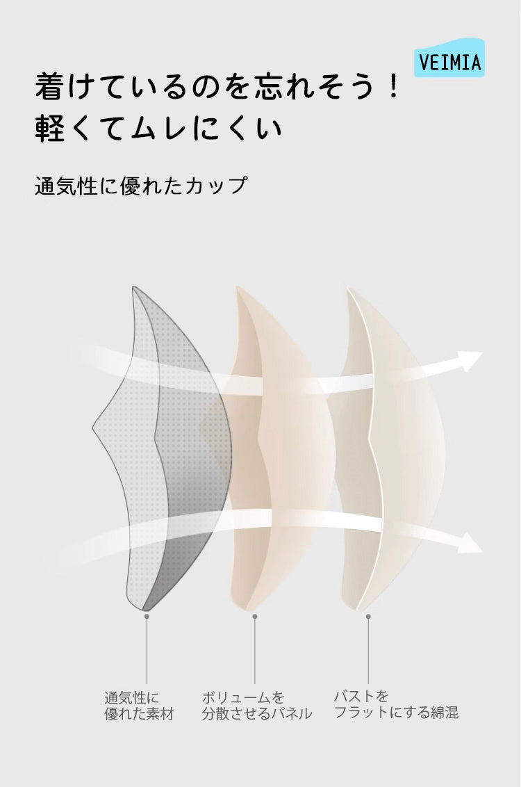 ヴェーミア胸を小さくする 蒸れにくい