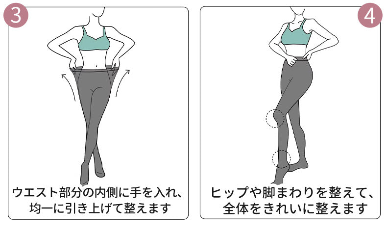ストッキング 履き方 ヴェーミア