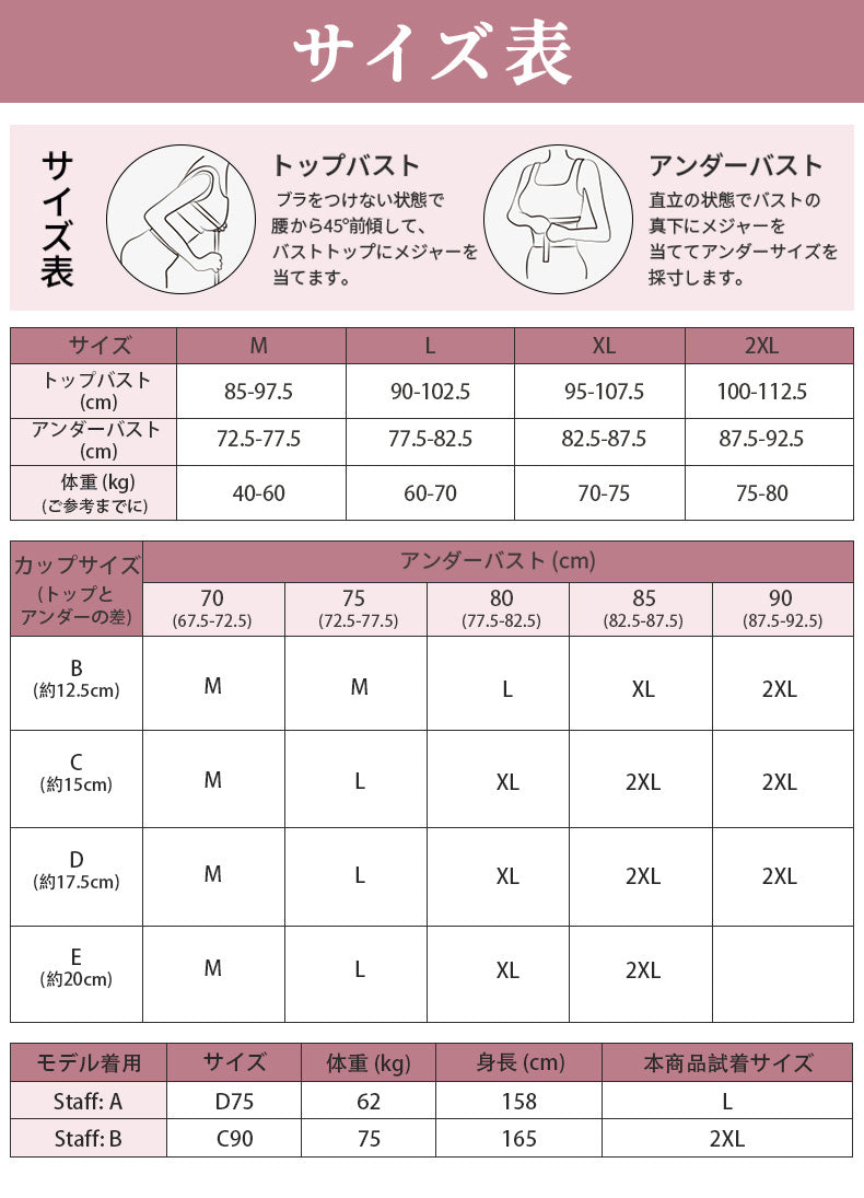 ナイトブラ サイズ選び VEIMIA