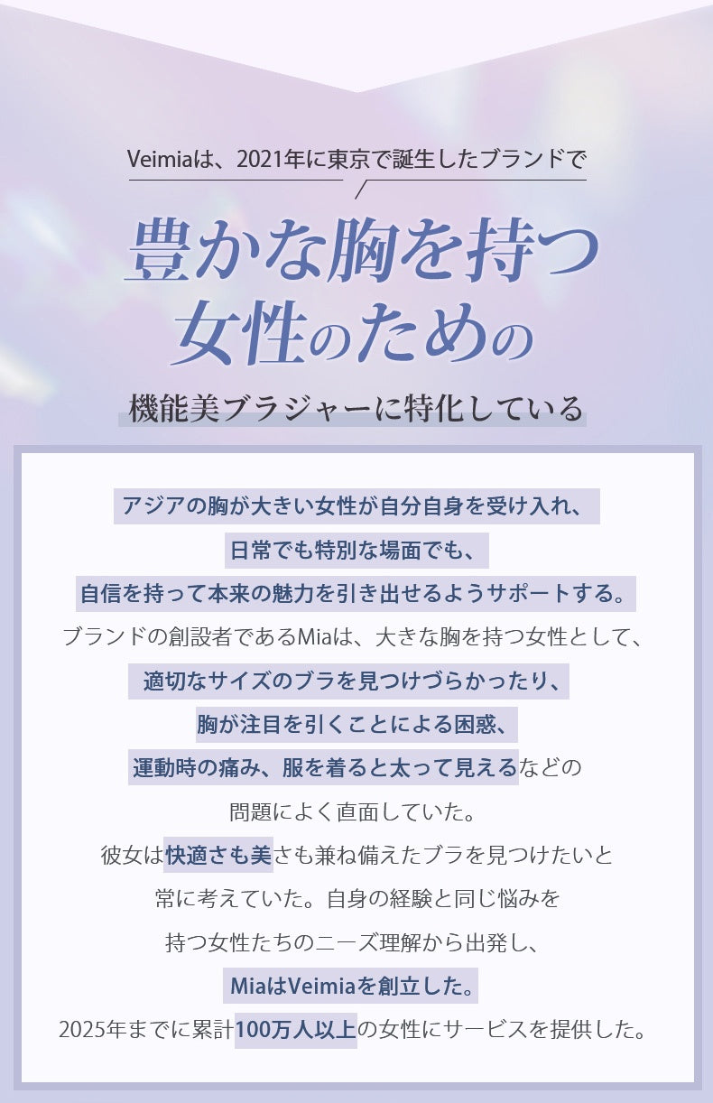 大きいサイズブラ 豊かな胸を持つ女性のための ヴェーミア