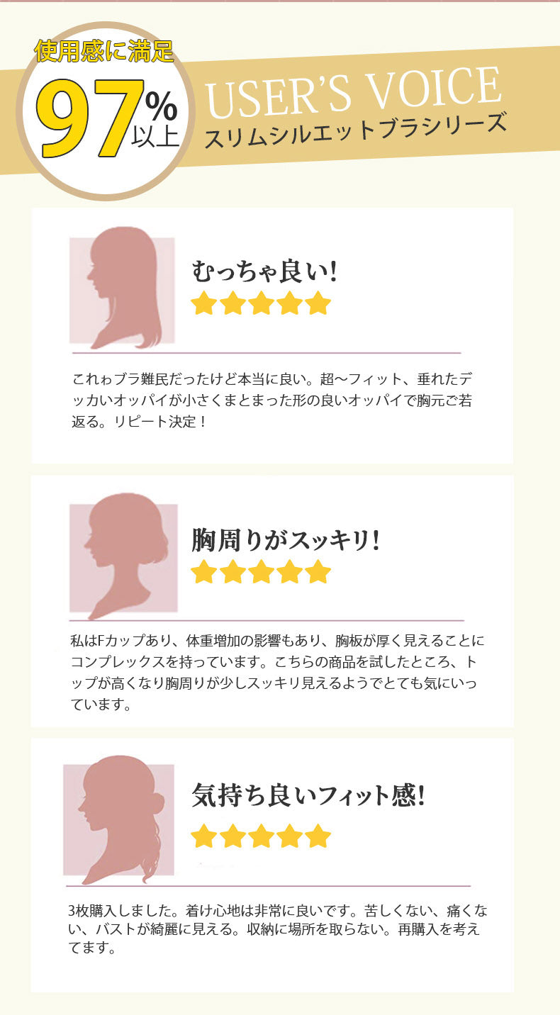 胸を小さく見せるブラ 好評いっぱい VEIMIA