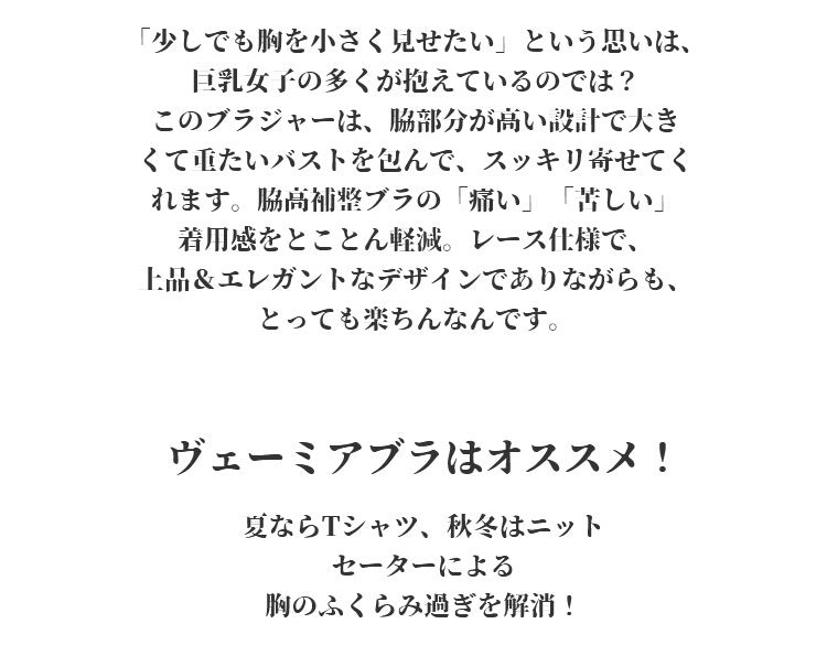 小さく見せるブラ 楽ちん VEIMIA