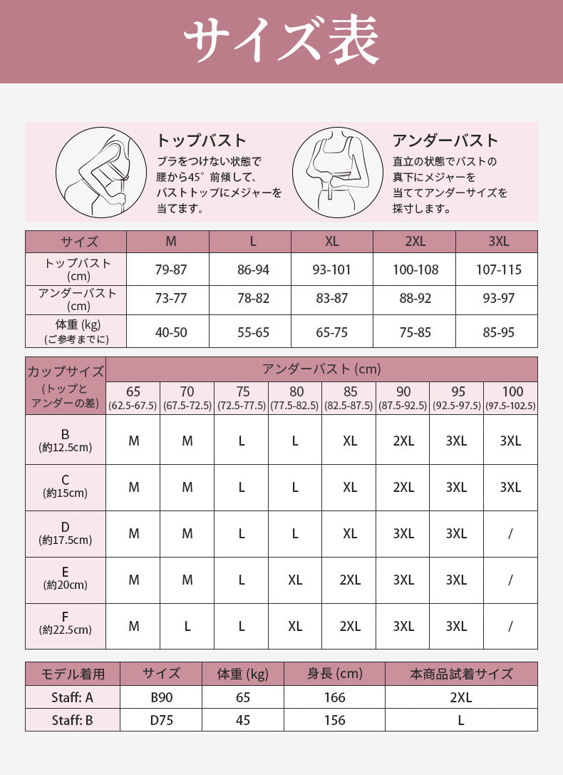 シームレスブラ サイズ選び ヴェーミア