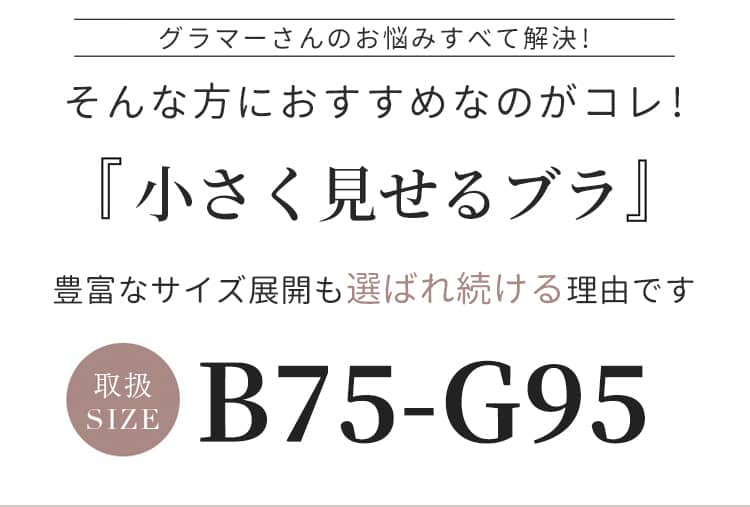 小さく見せるブラ 大きいサイズ