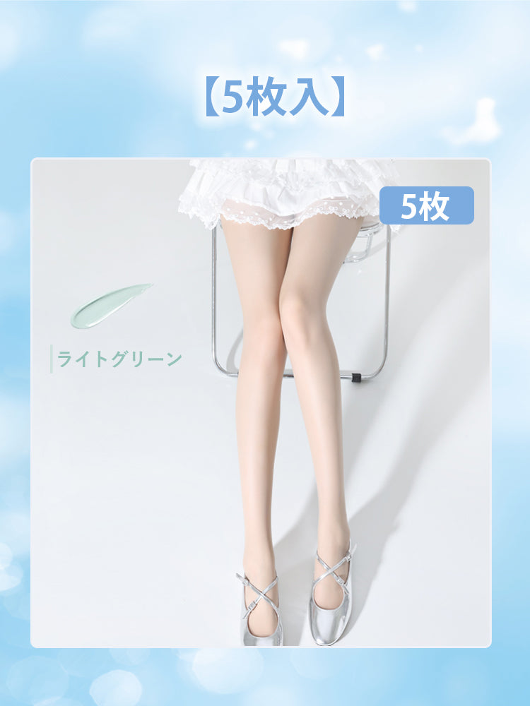 ストッキング おすすめ ライトグリーン*5 VEIMIA