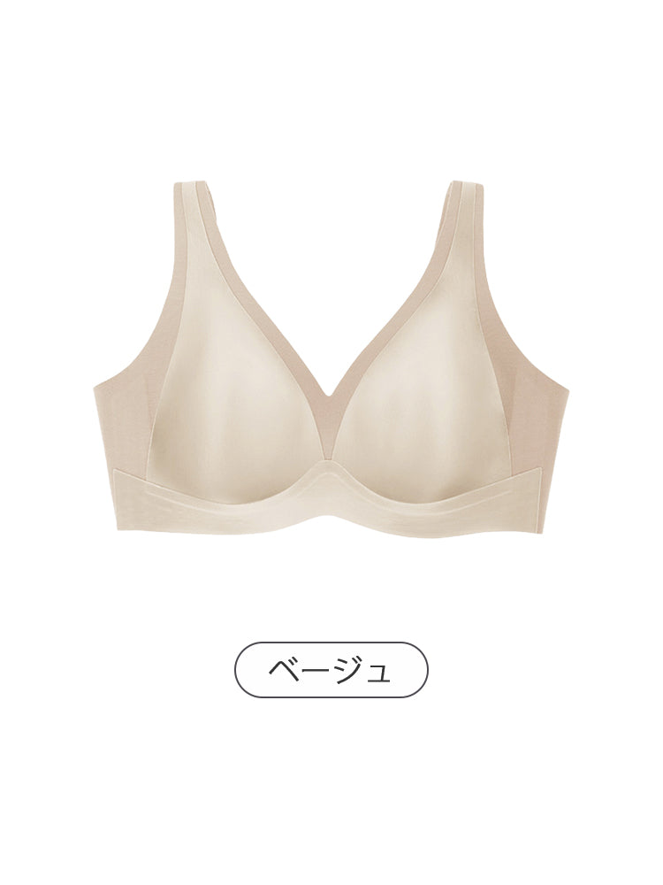 胸 を 小さく 見せる ブラ ベージュ VEIMIA