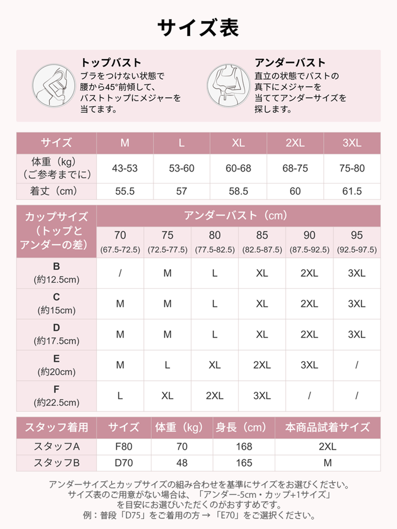 ボディ シェイパー サイズ表 VEIMIA