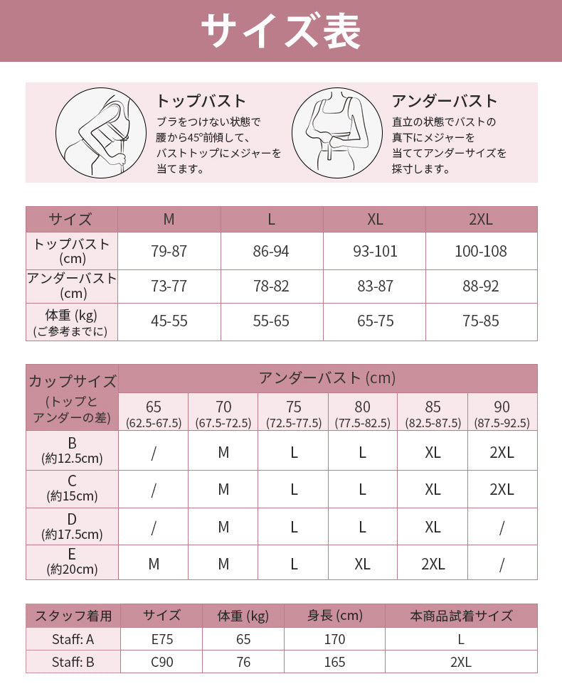 矯正ブラ サイズ選び VEIMIA