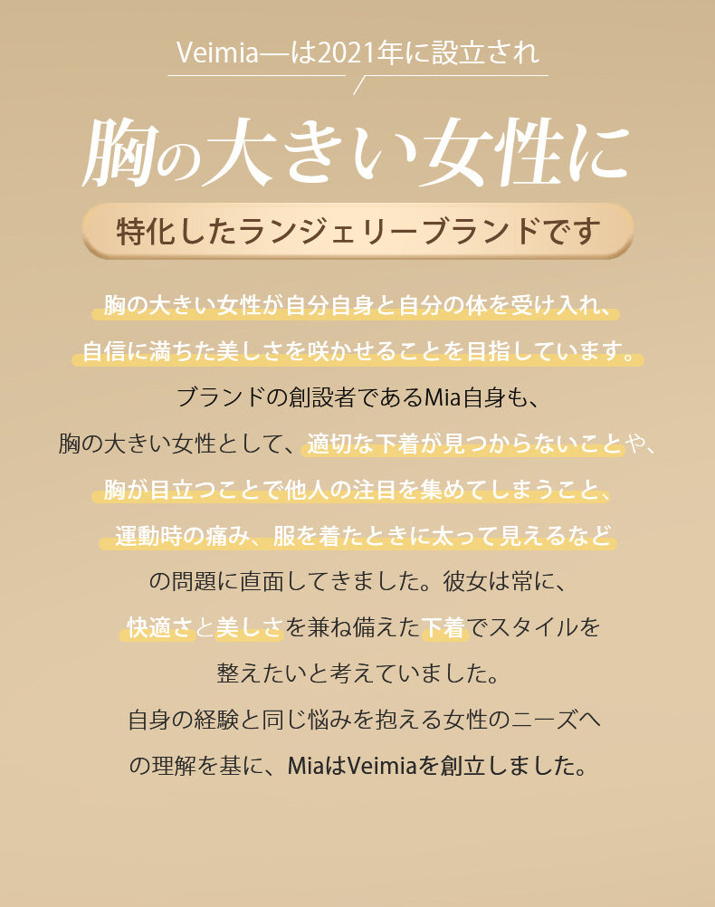 矯正ブラ 大きい胸向け VEIMIA