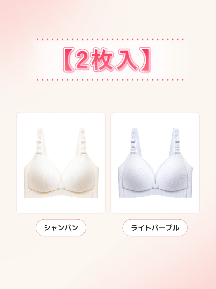 授乳 用 ブラ 【2枚入】シャンパン&ライトパープル ヴェーミア