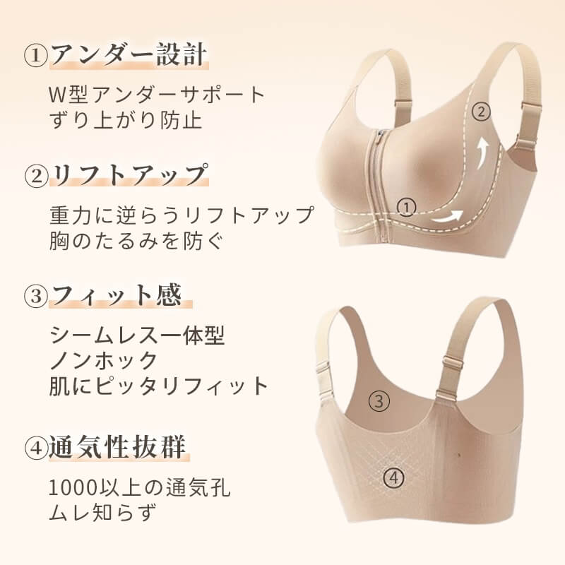 前開きブラ 四つのポイント VEIMIA