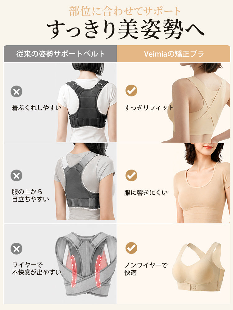 ブラ 姿勢サポートと快適な着け心地を両立 VEIMIA