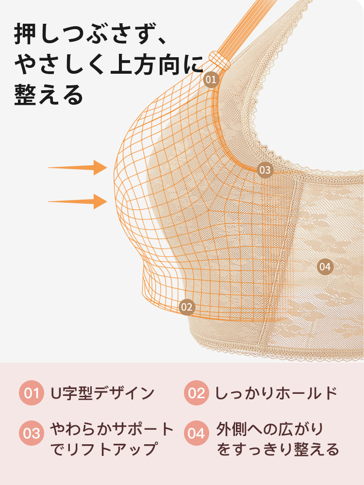 和装ブラ 押しつぶさず、やさしく上方向に整える VEIMIA