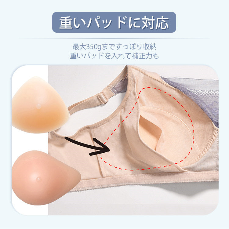 乳ガン用ブラ 重いパッドに対応