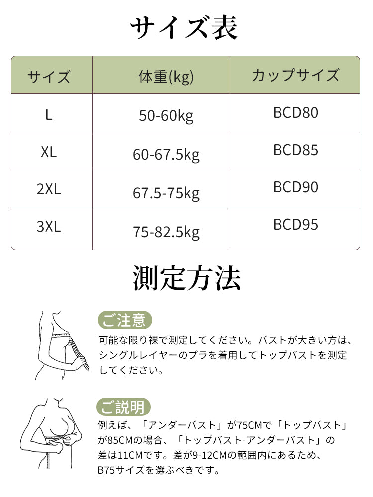 ノンワイヤーブラ サイズ選び VEIMIA