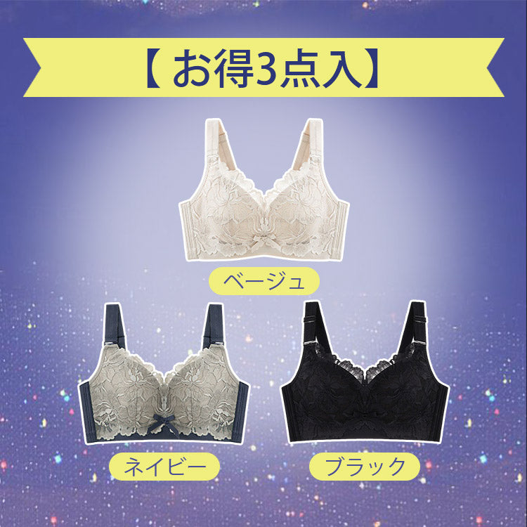 お得3点入 VEIMIA小さく見せるブラ