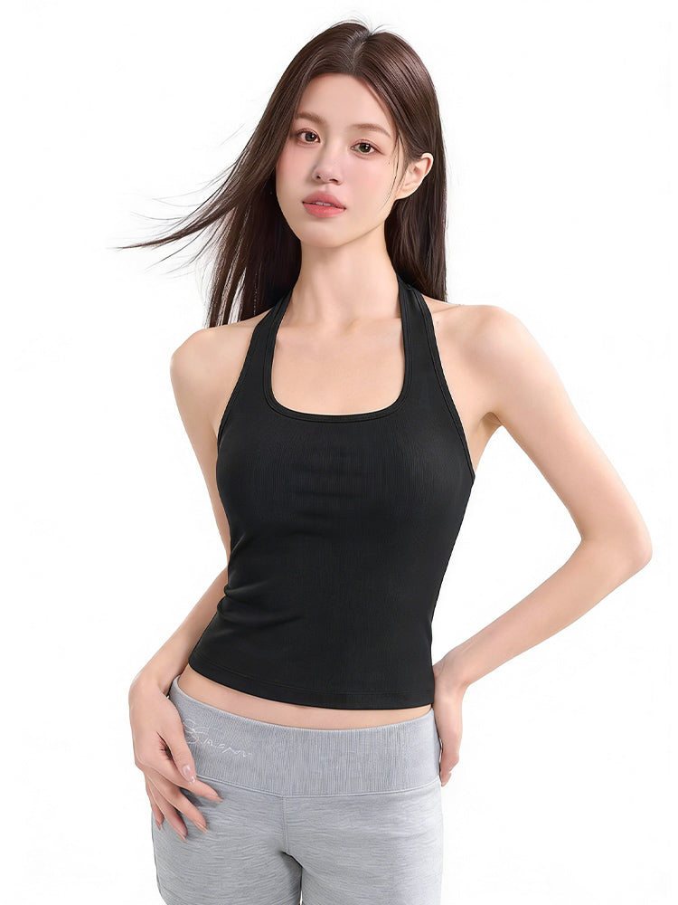 カップ 付き タンク トップ ブラック VEIMIA