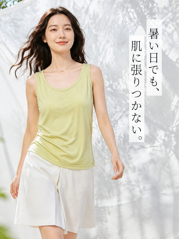 タンクトップ 暑い日でも肌に張りつきにくい ヴェーミア