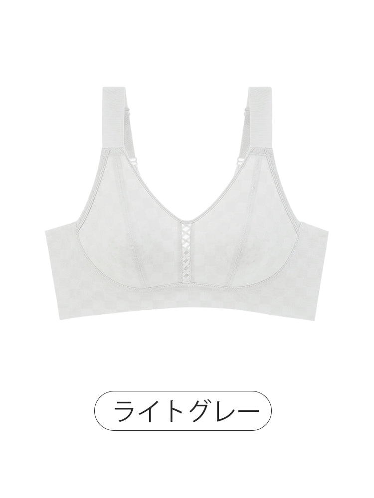 胸を小さくするブラ ライトグレー ヴェーミア