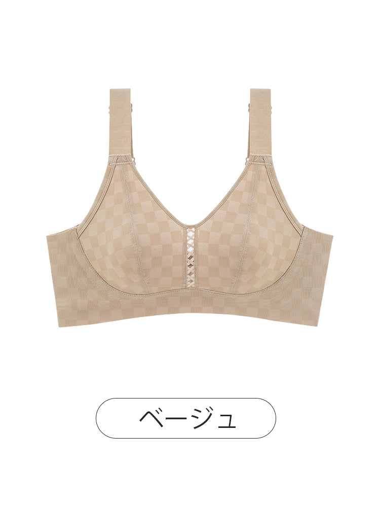 胸を小さく見せるブラ ベージュ VEIMIA