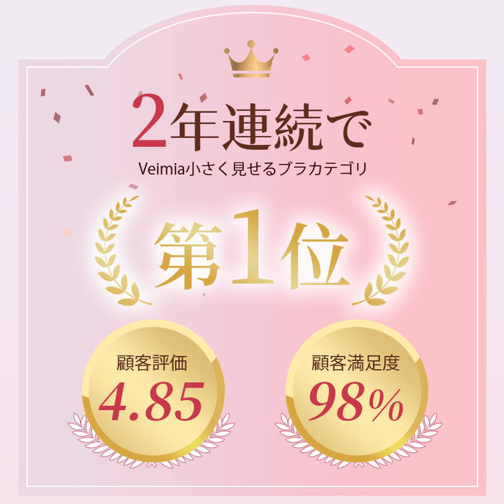 小さく見せるブラ 第一位 ヴェーミア