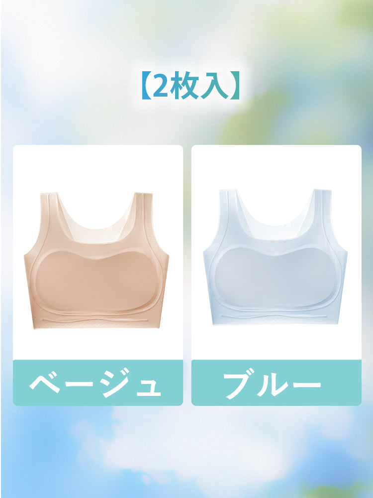 着物ブラ 【2枚入】ベージュ&ブルー ヴェーミア