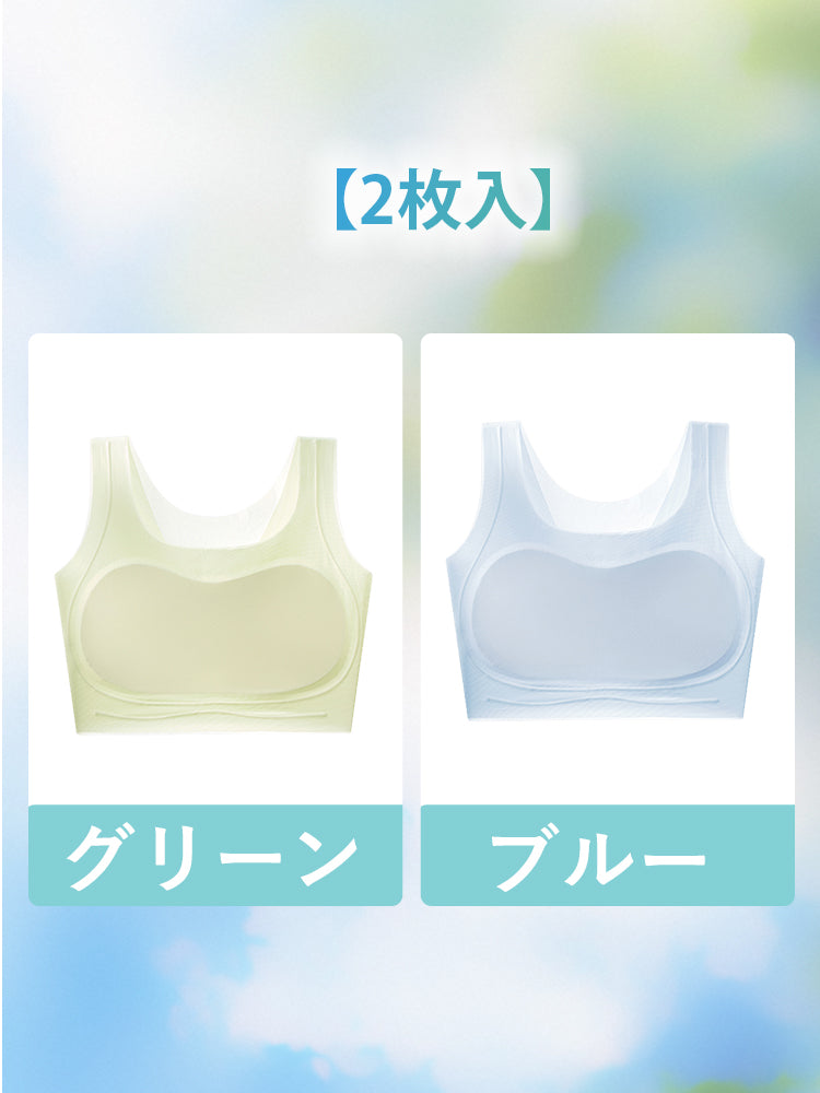 着物ブラ【2枚入】グリーン&ブルー ヴェーミア