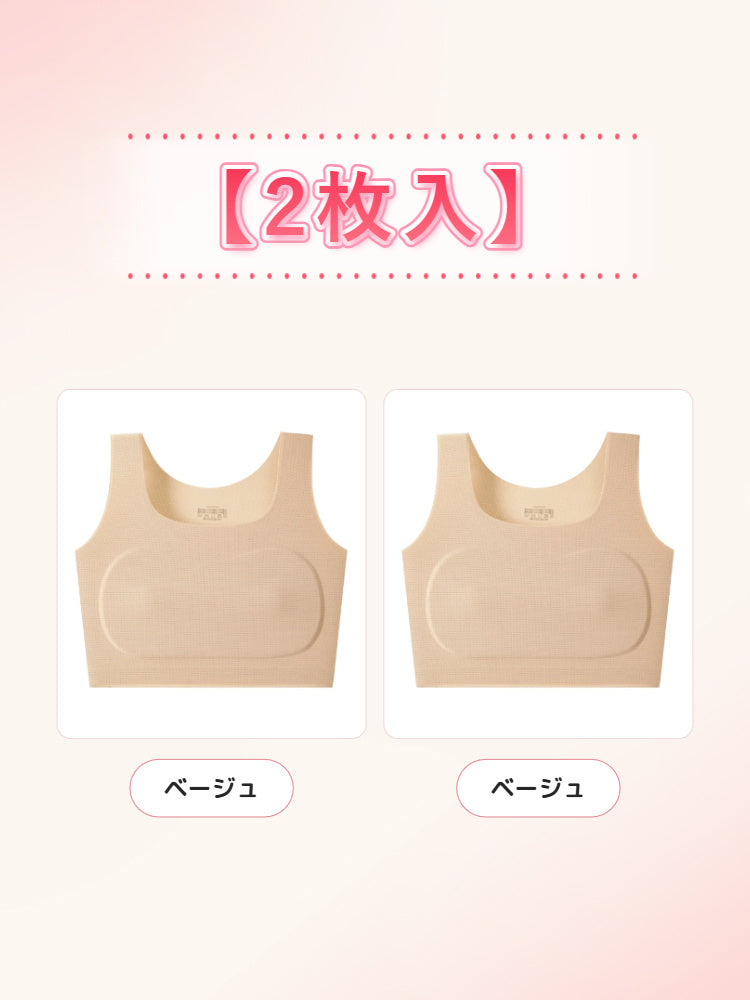 胸 つぶし ブラ 【2枚入】ベージュ2 ヴェーミア
