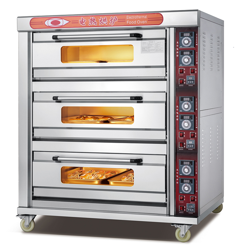 Yumai 3 Deck 6 Tray Electric Oven (Analog Gauge)