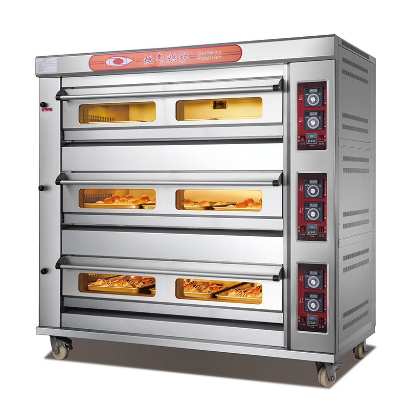 Yumai 3 Deck 9 Tray Gas Oven (Analog Gauge)