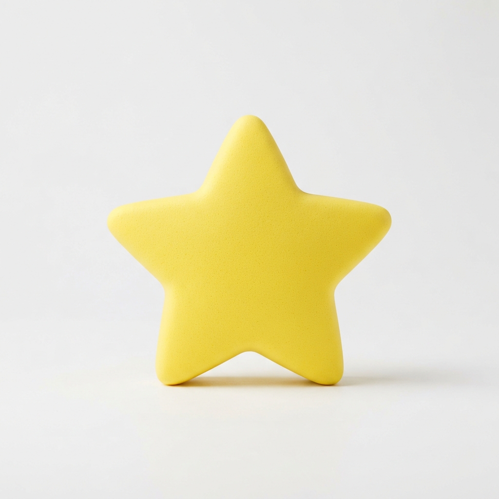 Smiling star kawaii squishy toy studio image