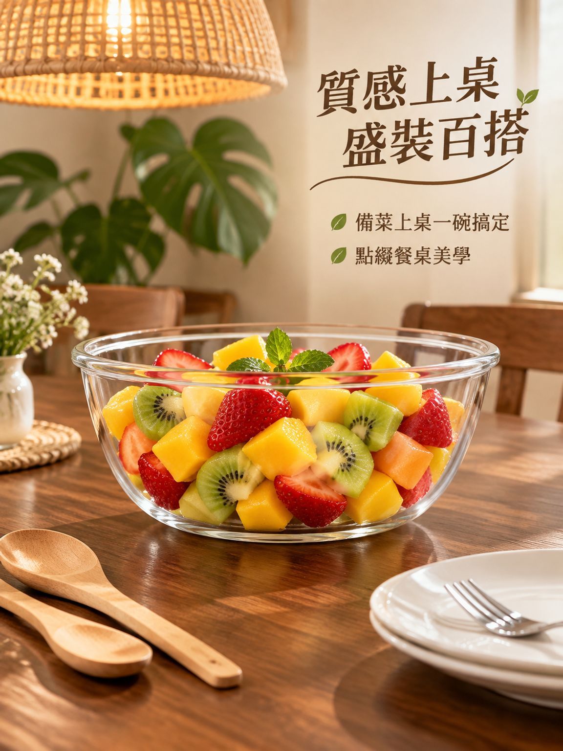 透明玻璃沙拉碗