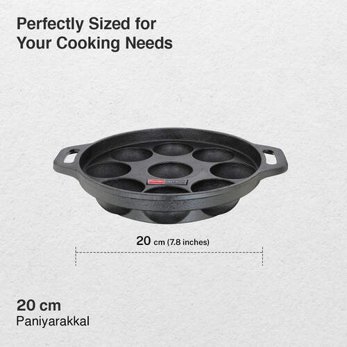Prestige Cast Iron Cookware Paniyarakkal, 20 Cm