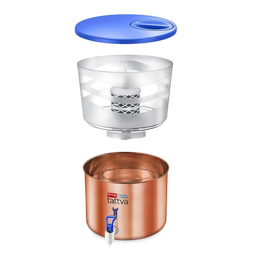 Prestige CleanHome Tattva 2.1  CU ST Copper Straight Wall Water Purifier, 16 L