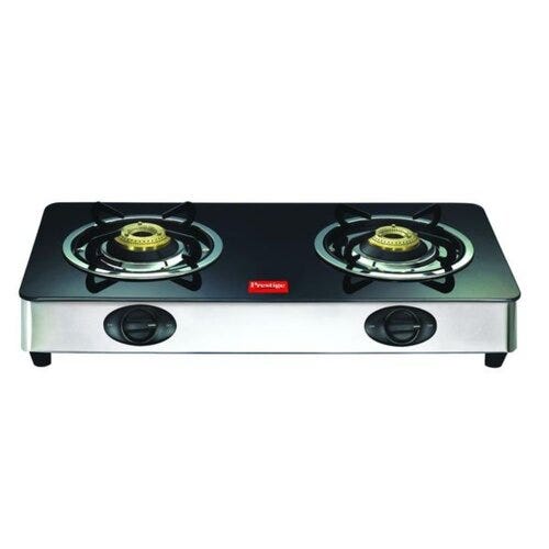 Prestige GT 02 SS Glass Top Gas Tables- Silver, black