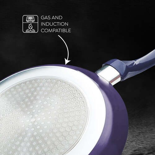 Prestige Ceraglide Ceramic Coated 28 cm Non-Stick Fry Pan | Consumes Less Oil | Preferred For High Heating & Even Heating | Stain-Resistant | Gas & Induction Compatible | No Harmful Chemicals