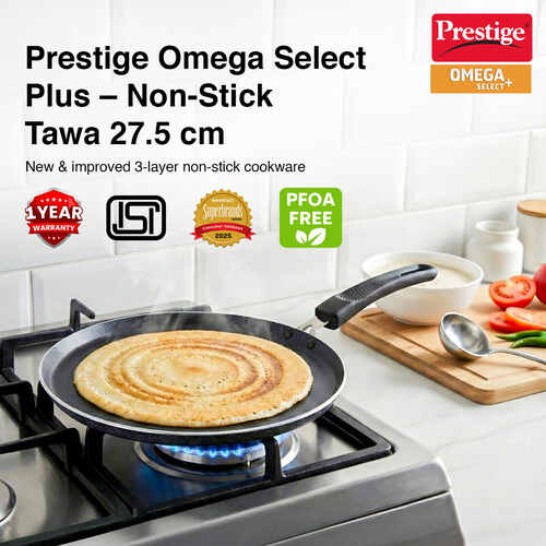 Omega Select Plus Aluminium Non-Stick Omni Tawa with Sleeve Packing Dia 27.5 cm