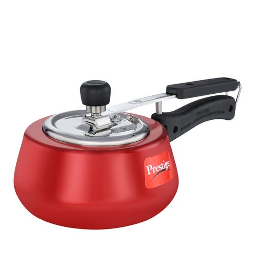 Prestige Nakshatra Cute Duo Svachh Aluminium Spillage Control Pressure Cooker (Red)
